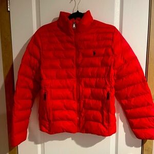 Big boys Ralph Lauren polo puffer coat red and navy size XL 18/20 EUC